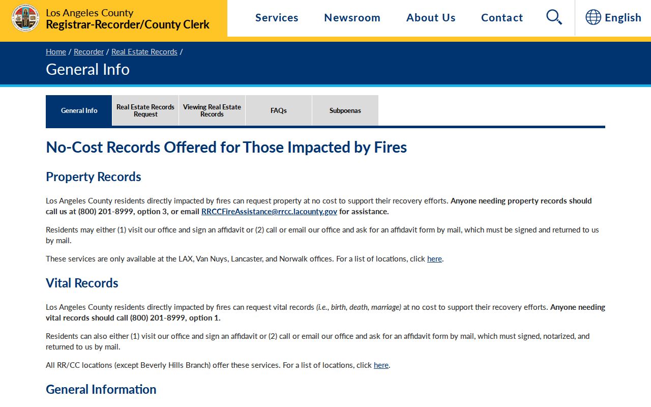 Torrance residents directory reference image for Los Angeles County recorded-document access