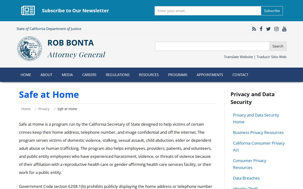 Torrance neighbors reference image for California Safe at Home privacy guidance